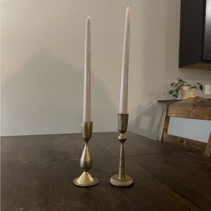 Lulu and Georgia Gold Candle Holders